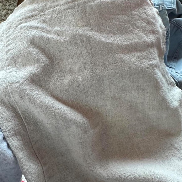 Low Rise Linen Flare Pants Small - Picture 5 of 5